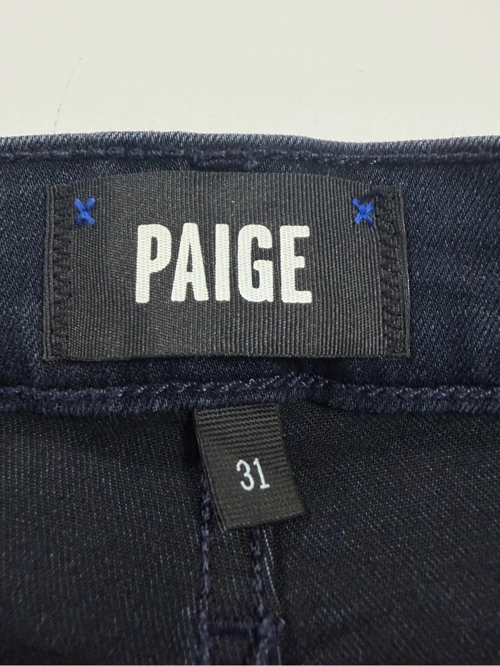 PAIGE Lennox Elton Dark Wash Slim Straight Jeans Mens Size 31